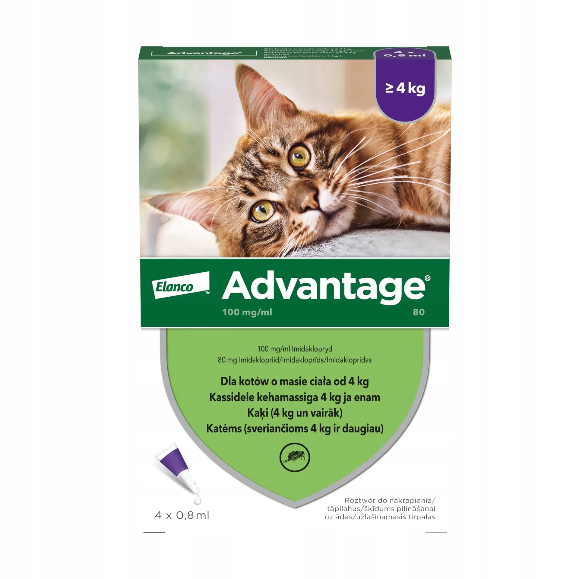 Elanco advantage dla kota 0,8 ml (powyżej 4 kg)
