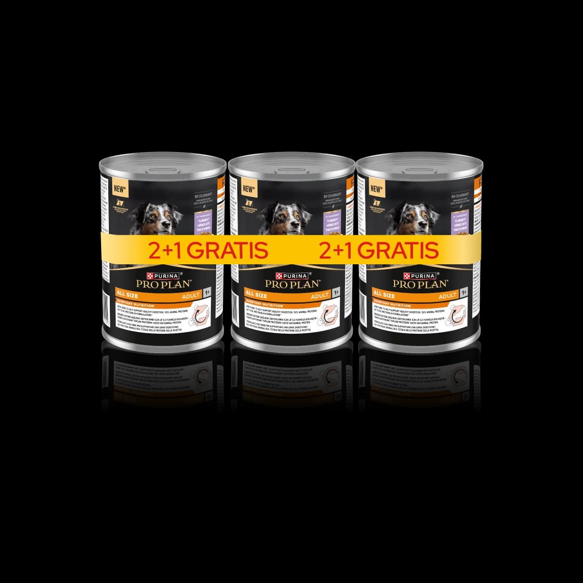Purina Pro Plan Everyday Nutrition Adult bogata w indyka w galaretce 3 × 400 g (2+1)