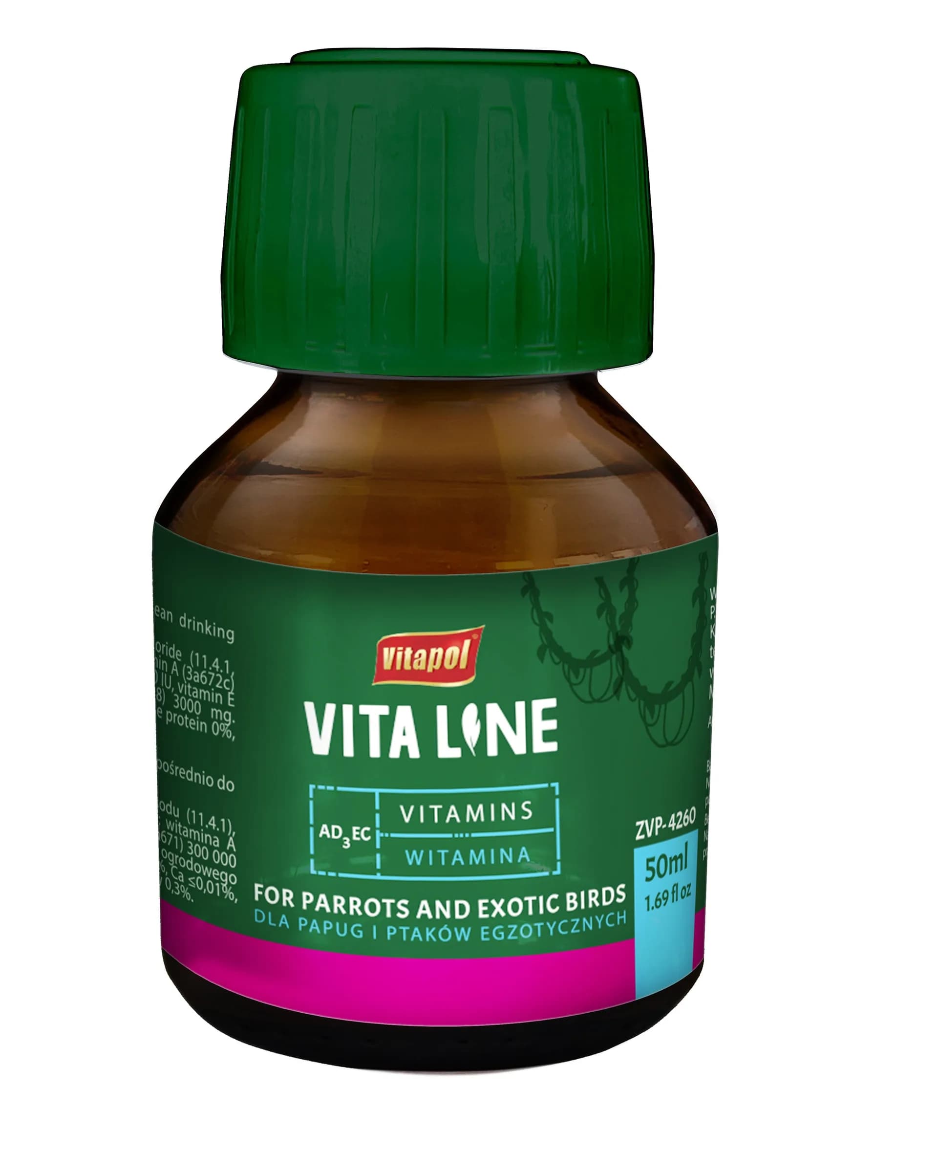 Vitapol Vitaline AD3EC dla ptaków egzotycznych 50 ml