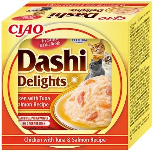 INABA CAT DASHI DELIGHTS CHICKEN TUNA&SALMON 70 g