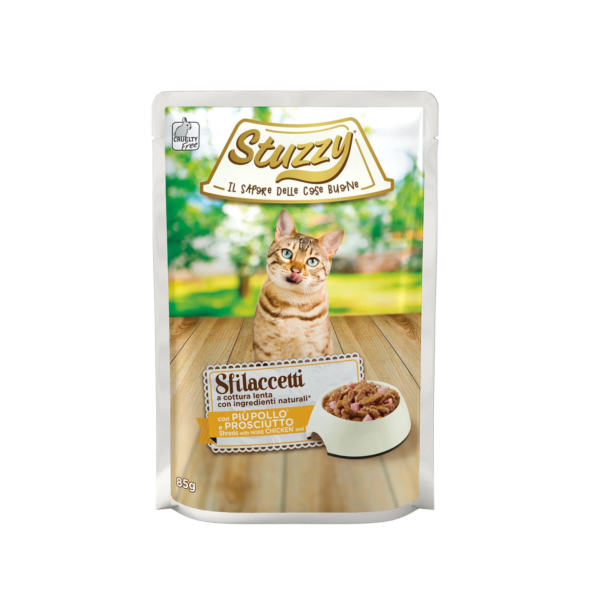 Stuzzy Sfilaccetti karma mokra dla kota kurczak z szynką 85 g