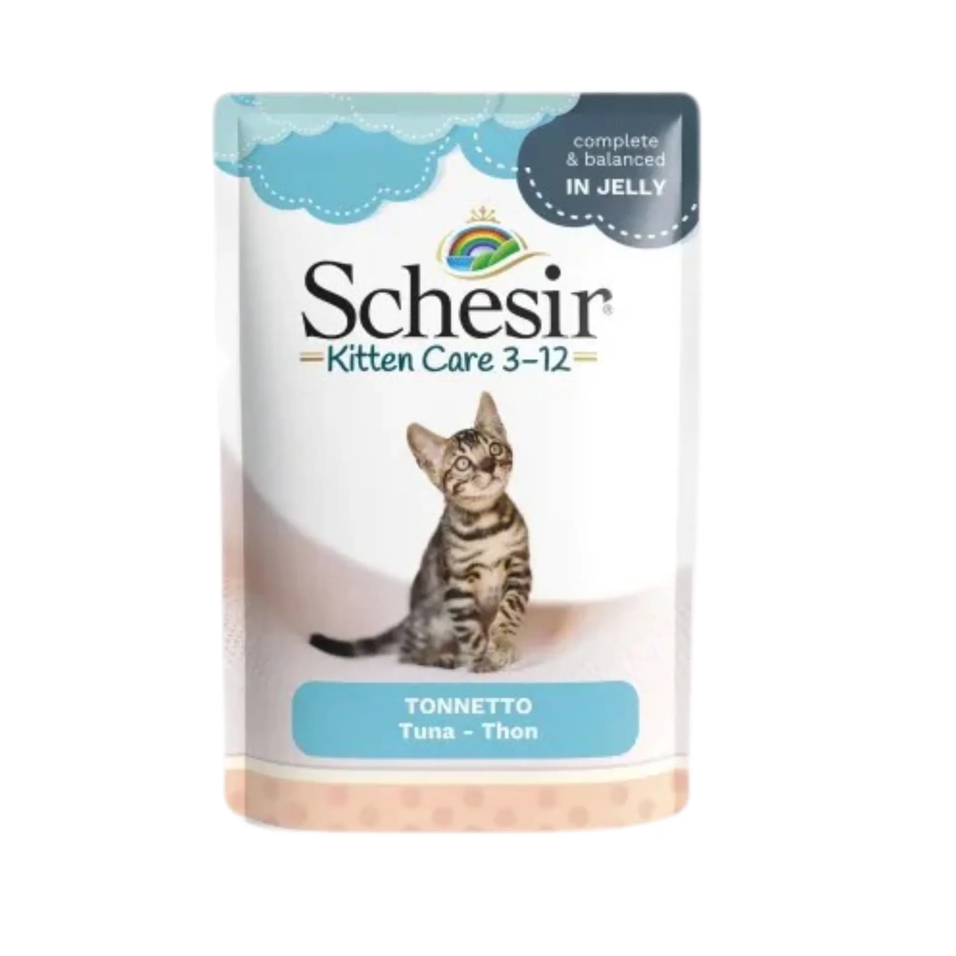 Schesir Kitten Care 3-12 karma mokra dla kociąt o smaku tuńczyka 85 g