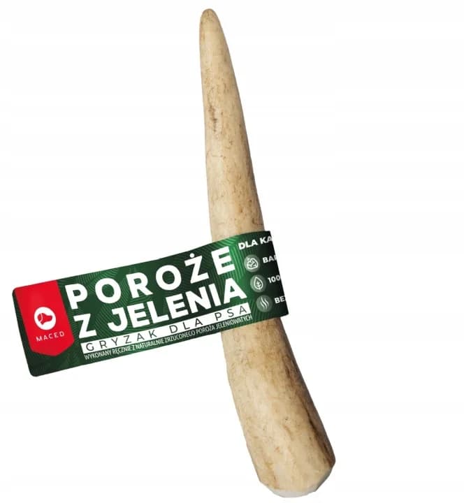 Gryzak dla Psa Poroże Jelenia Maced 100% NATURA Przysmak Rozmiar M/L