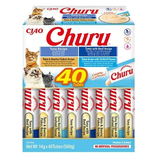 INABA CAT CHURU VARIETIES TUNA 40 × 14 g