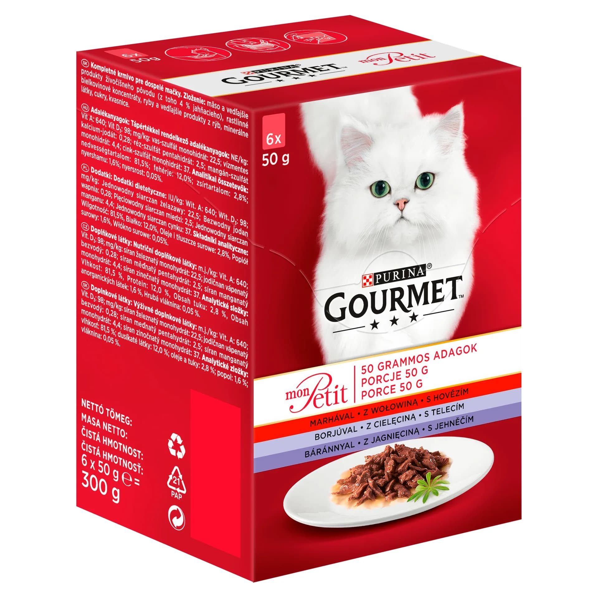 Purina GOURMET Mon Petit mix mięsny 6 × 50 g