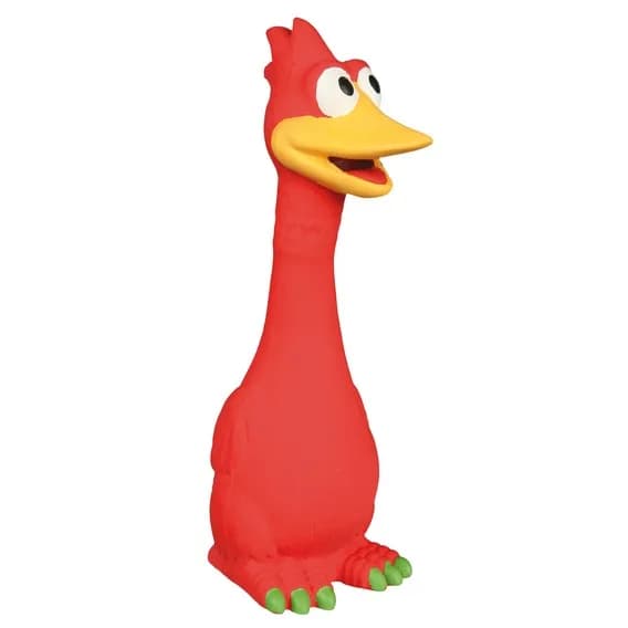 Piszczący lateksowy ptak - gryzak - różne kolory - 20 cm