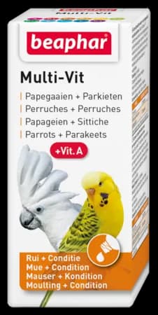 Beaphar Bogena Multi- Vit for Parrots - dodatek witaminowy dla papug z wit. A