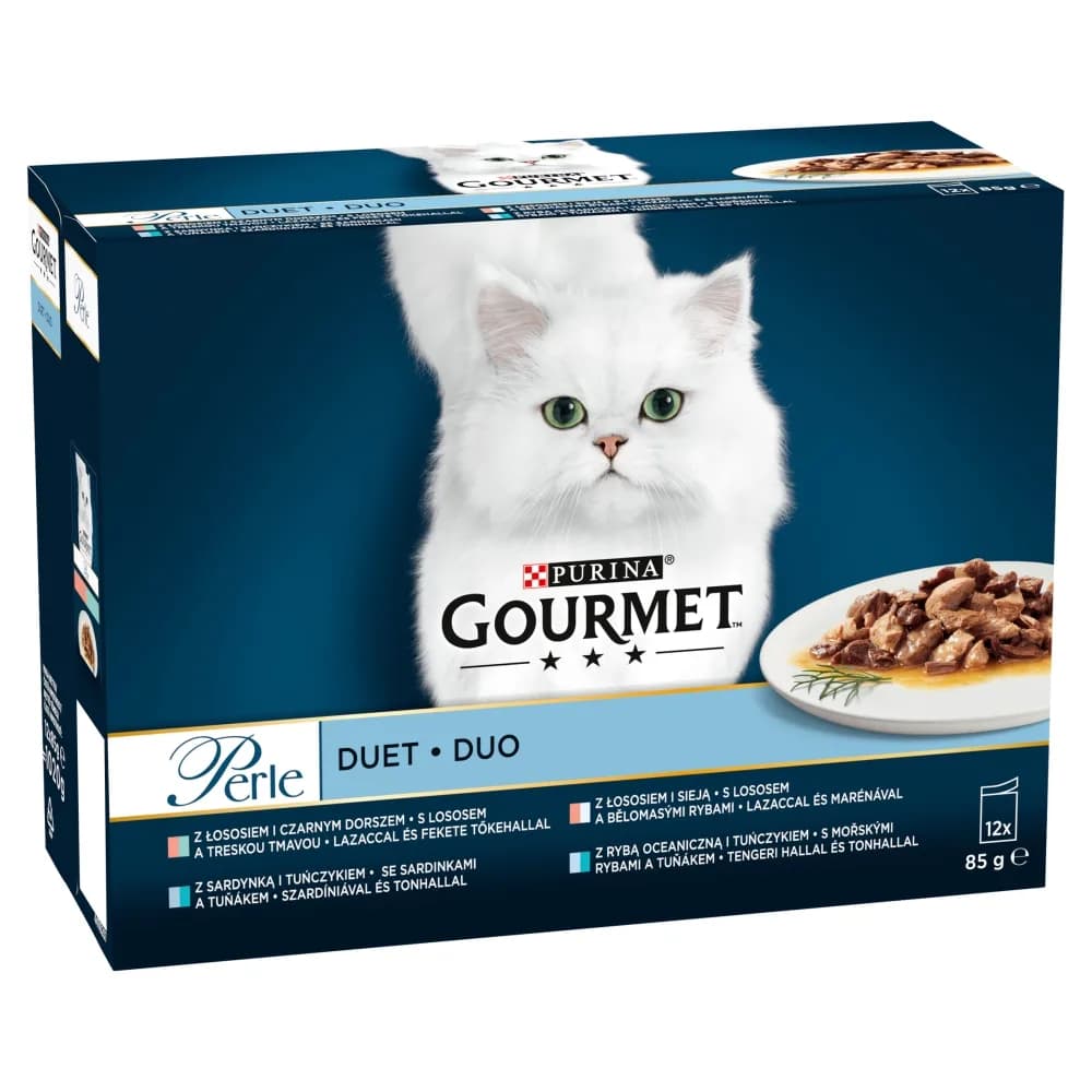 Purina GOURMET PERLE DUO - Duet Rybny (12 × 85 g)
