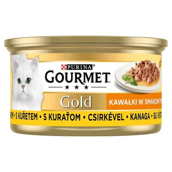 Gourmet Gold Karma dla kotów kawałki w smakowitym sosie z kurczakiem 85 g 1 szt.
