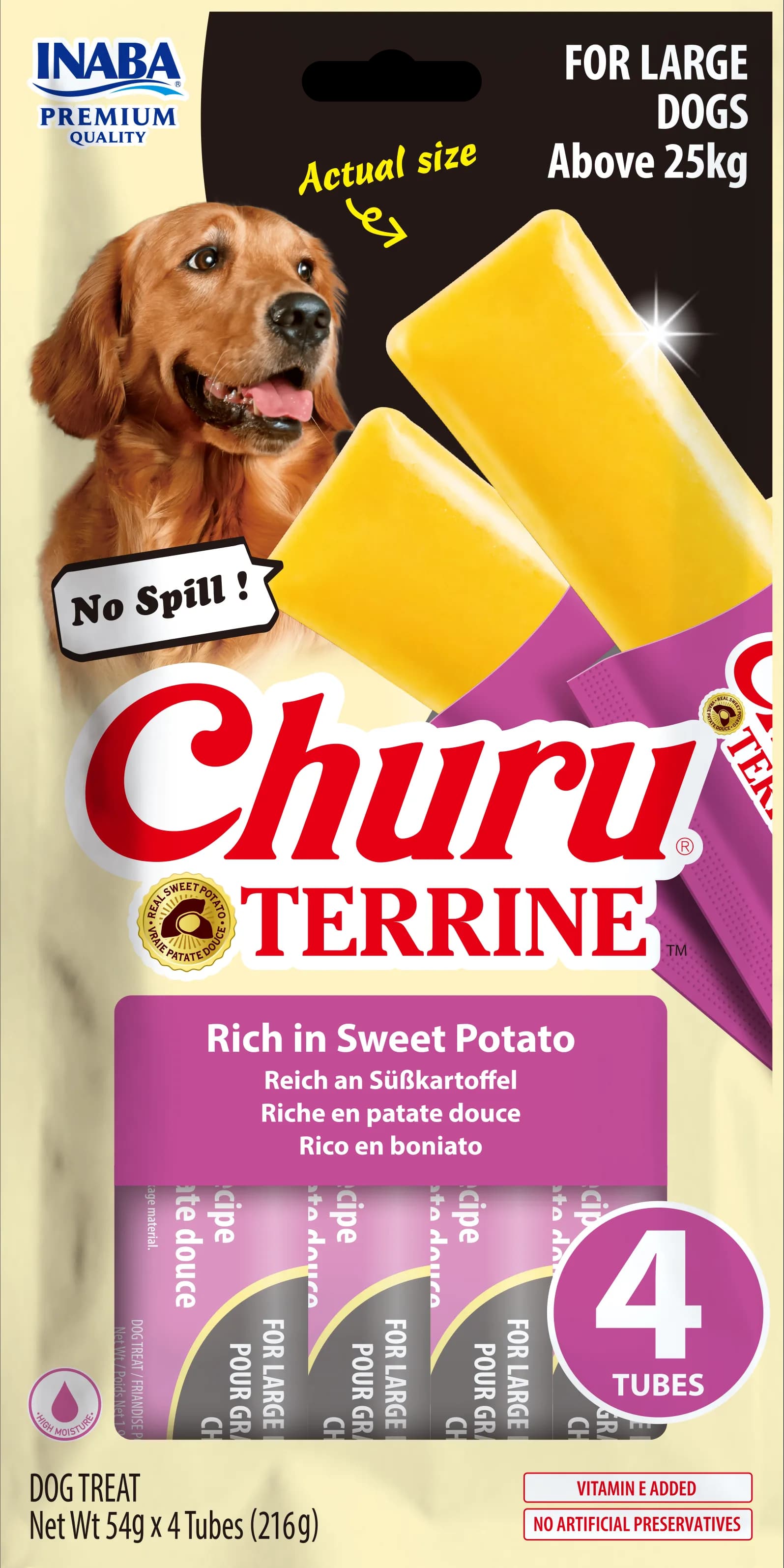 INABA DOG CHURU TERRINE L SWEETPOTA4X54 g(216 g)
