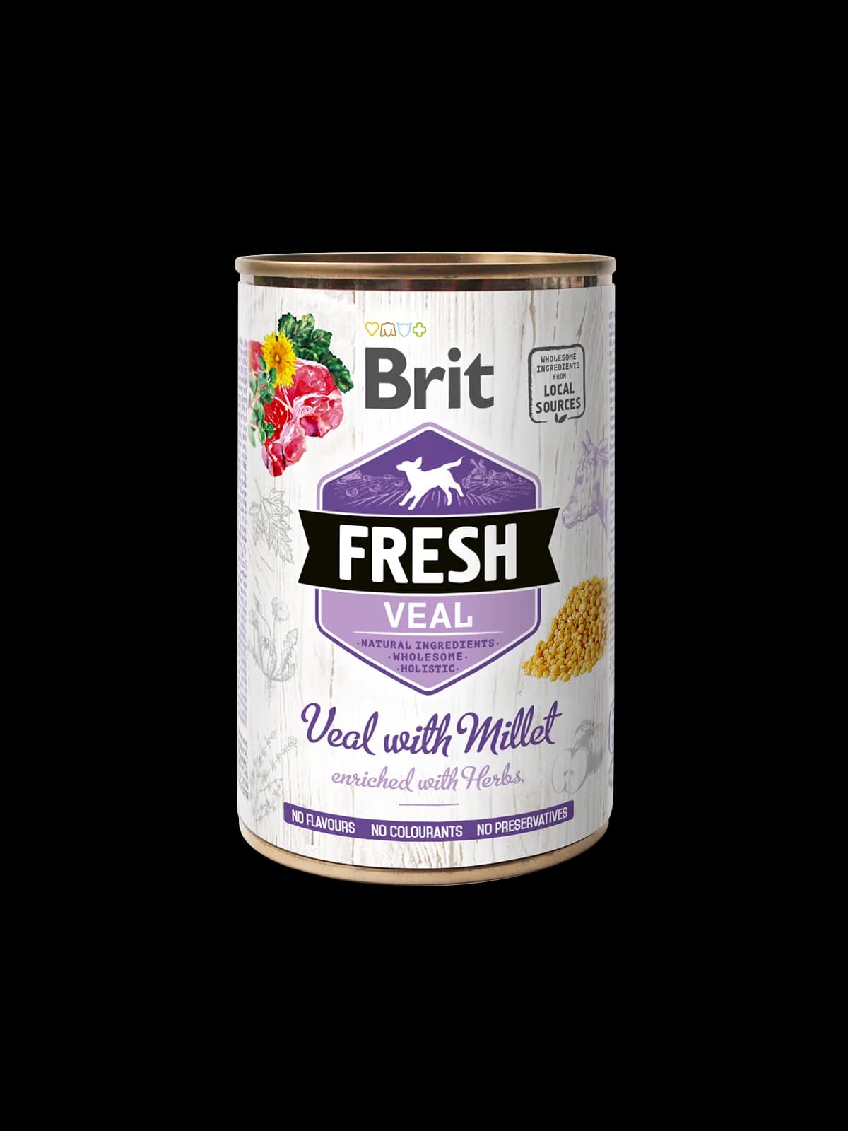 Mokra karma Brit FRESH cielęcina i proso dla psa 400 g