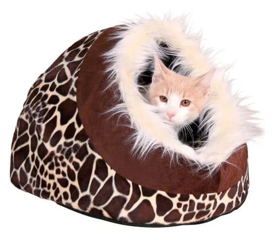 Domek Minou - legowisko dla kota lub psa - różne wzory 35 × 26 × 41 cm / beżowy/brązowy