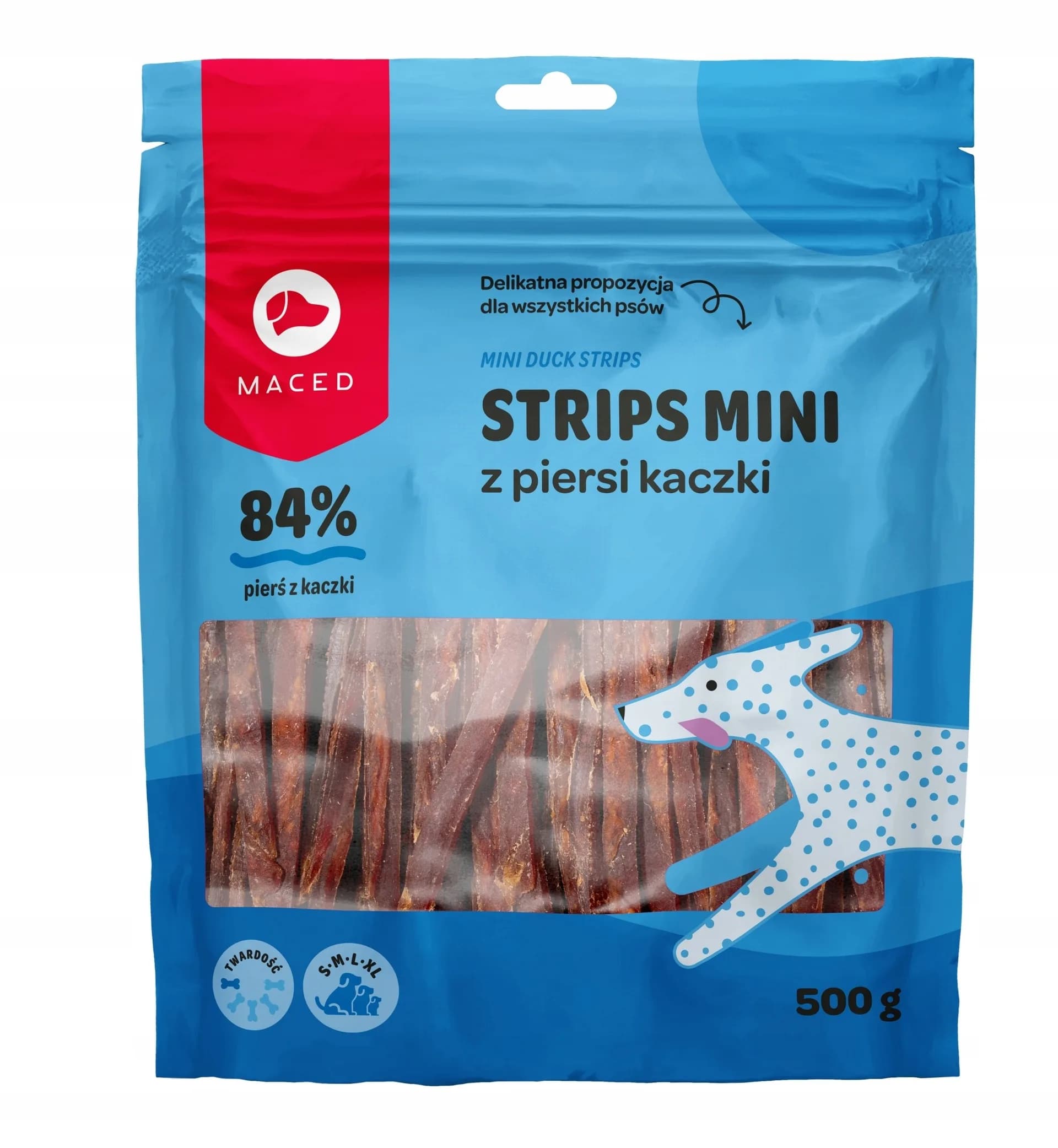 Przysmaki dla Psów Maced Strips Mini z Kaczki Smaczki Smakołyki 500 g