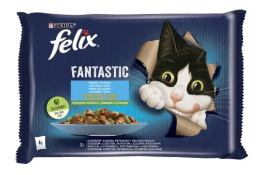 FELIX FANTASTIC Saszetki dla kota Ryba z warzywami 4 × 85 g