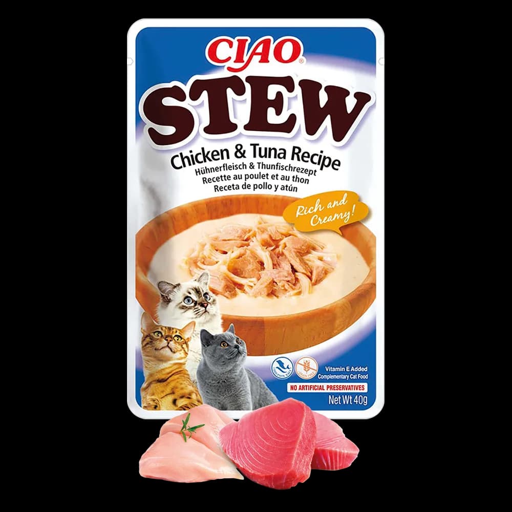 INABA CAT CIAO STEW CHICKEN & TUNA Przysmak dla Kota 40 g