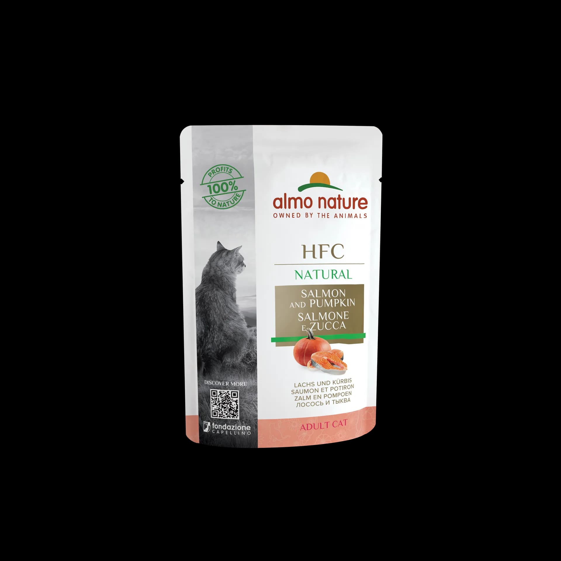 Almo Nature HFC Natural karma mokra z łososiem i dynią dla dorosłych kotów 55 g
