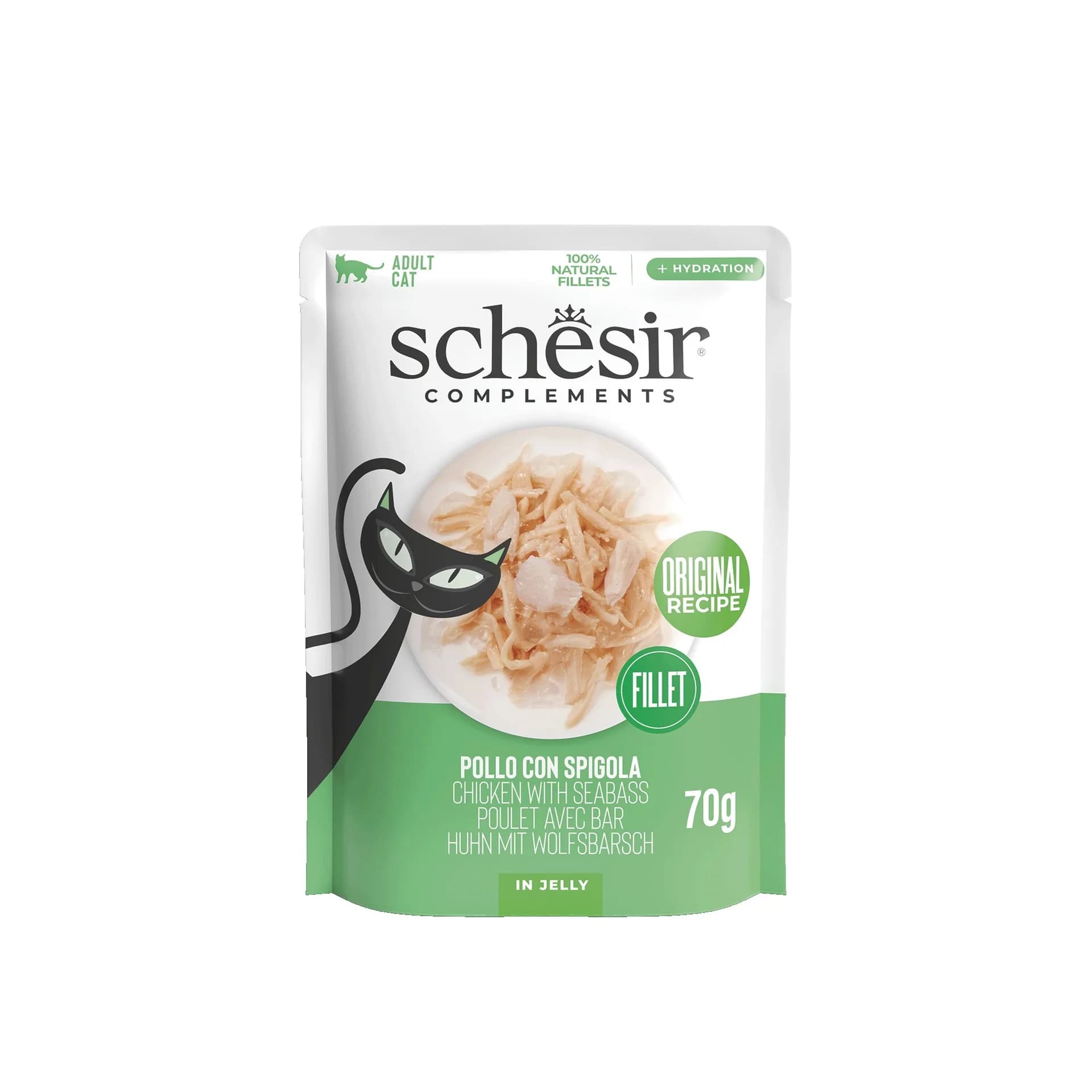 Schesir Complements mokra karma dla kota kurczak okoń 70 g