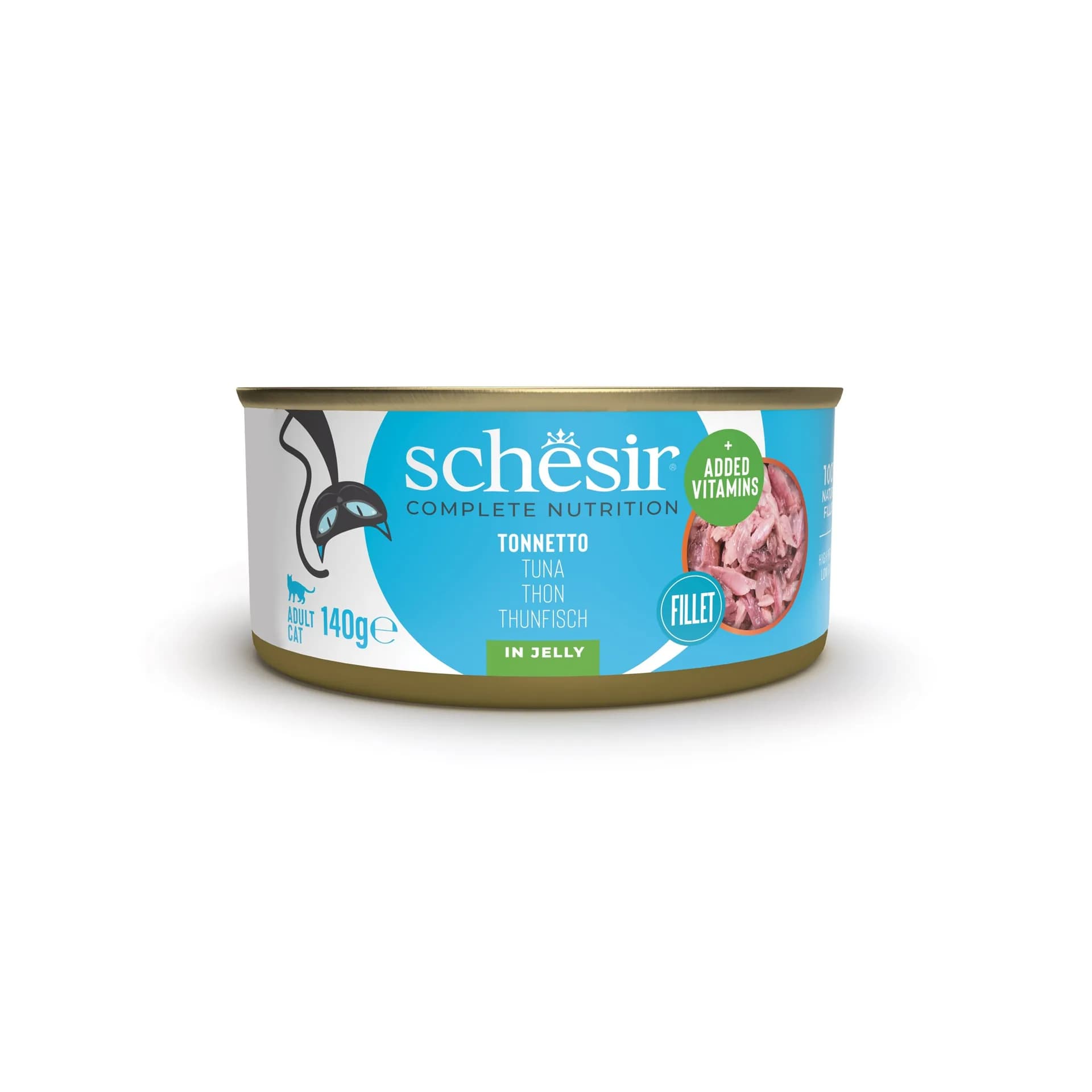 Schesir karma mokra, dla kotów, tuńczyk w galarecie, 140 g, puszka