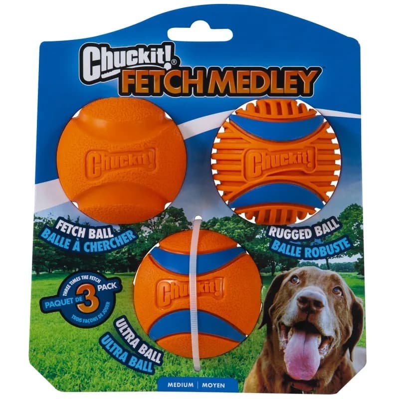 Chuckit! Zestaw piłek FETCH MEDLEY Medium III 3pak dla psa