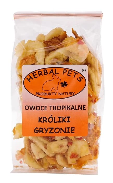Owoce tropikalne 75g  - uzupełniająca karma dla gryzoni Herbal Pets