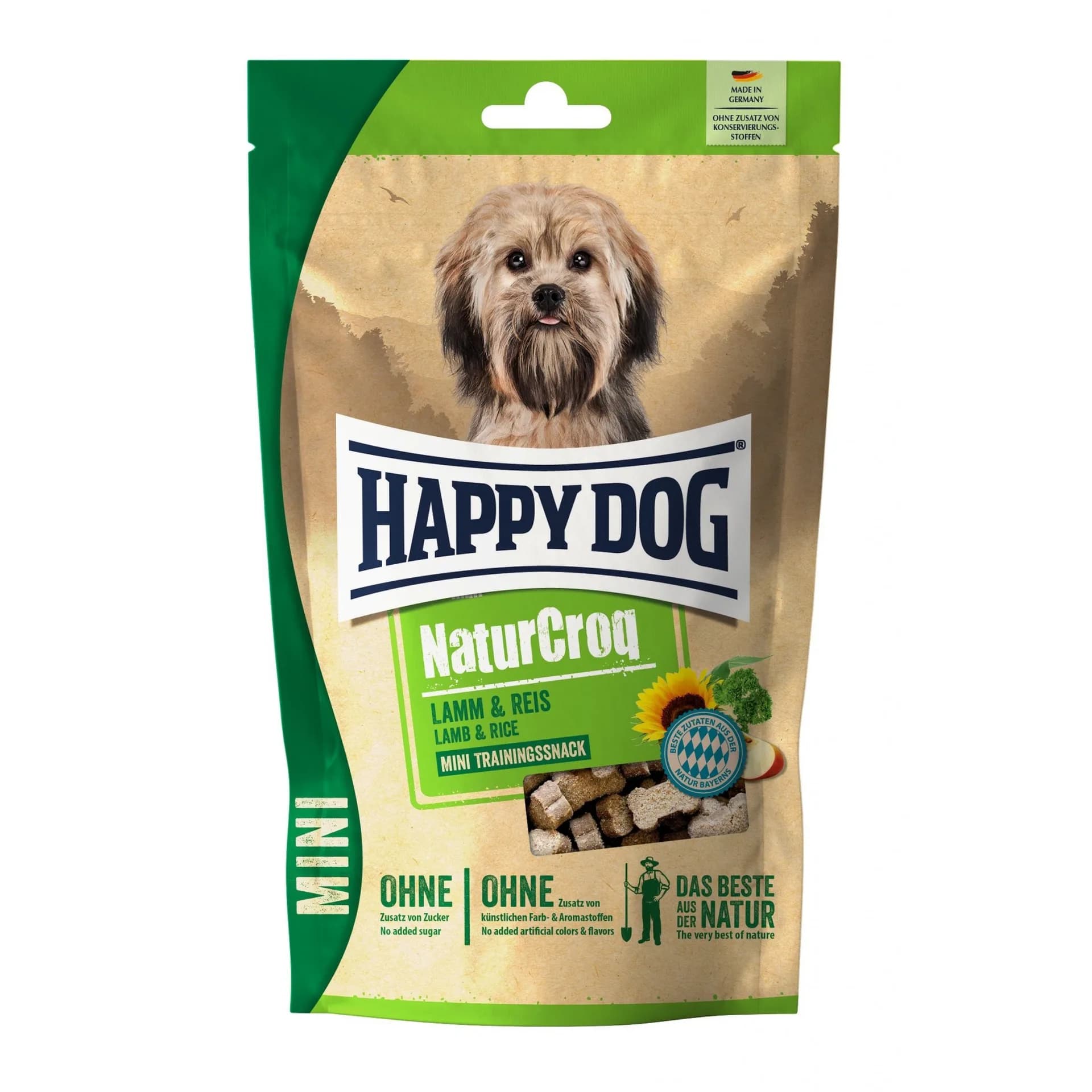 Happy Dog NaturCroq Mini Snack przysmak dla psów jagnięcina i ryż 100 g