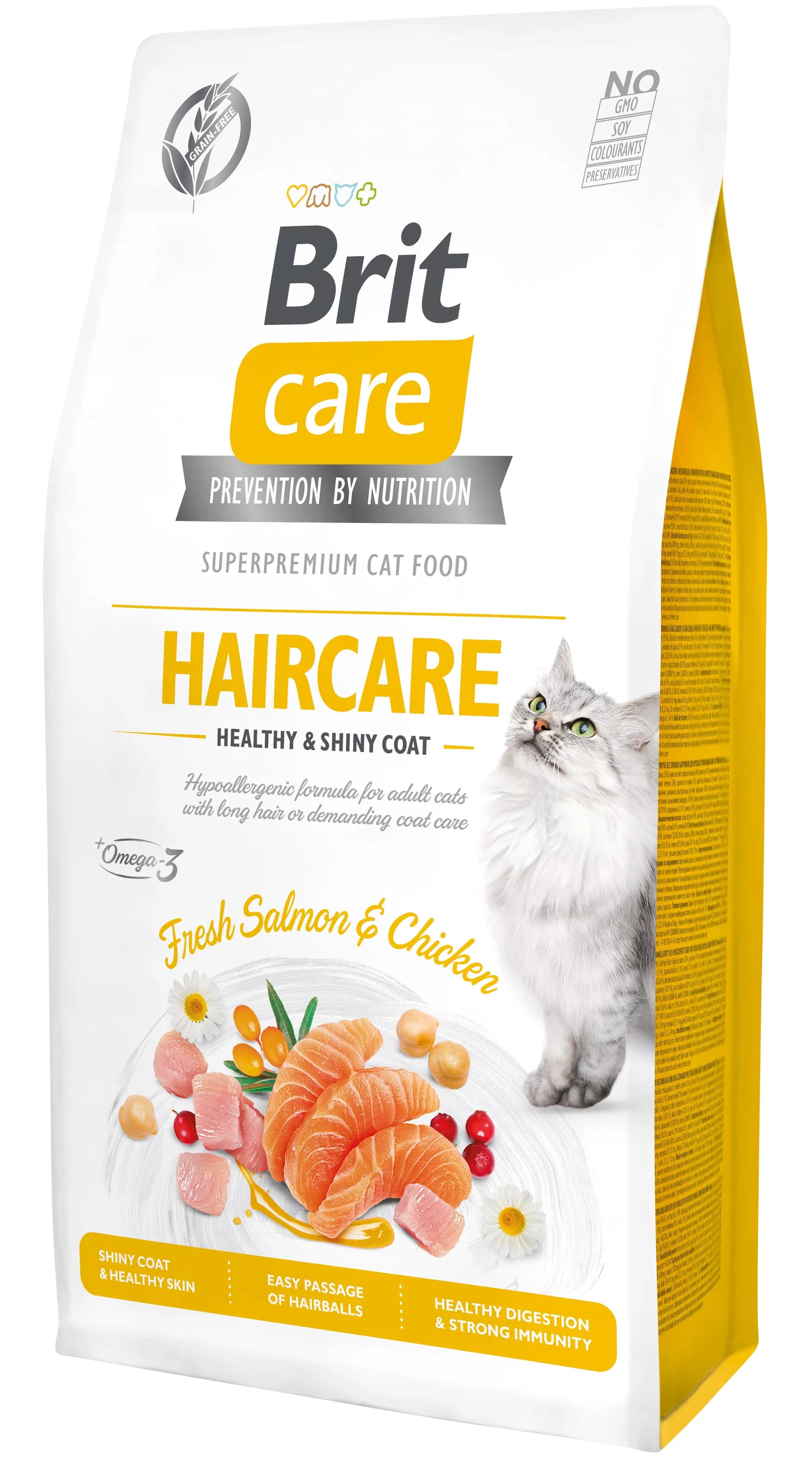 Brit Care Cat Grain Free Haircare Healthy & Shiny Coat Salmon & Chicken sucha karma dla kota łosoś i kurczak