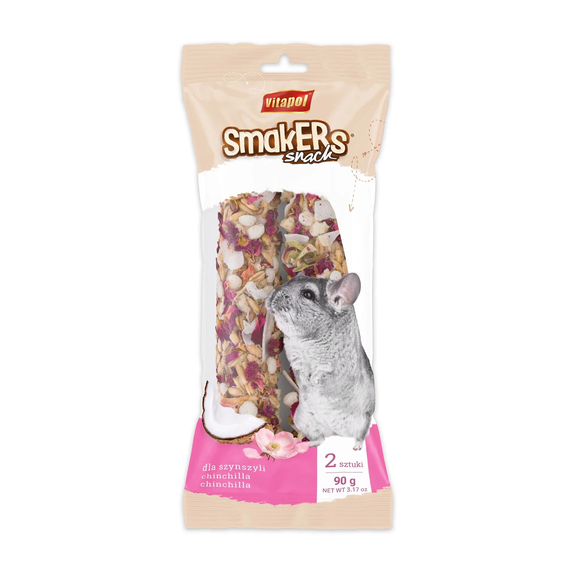 Vitapol Smakers kokosowo-różany dla szynszyli 90 g