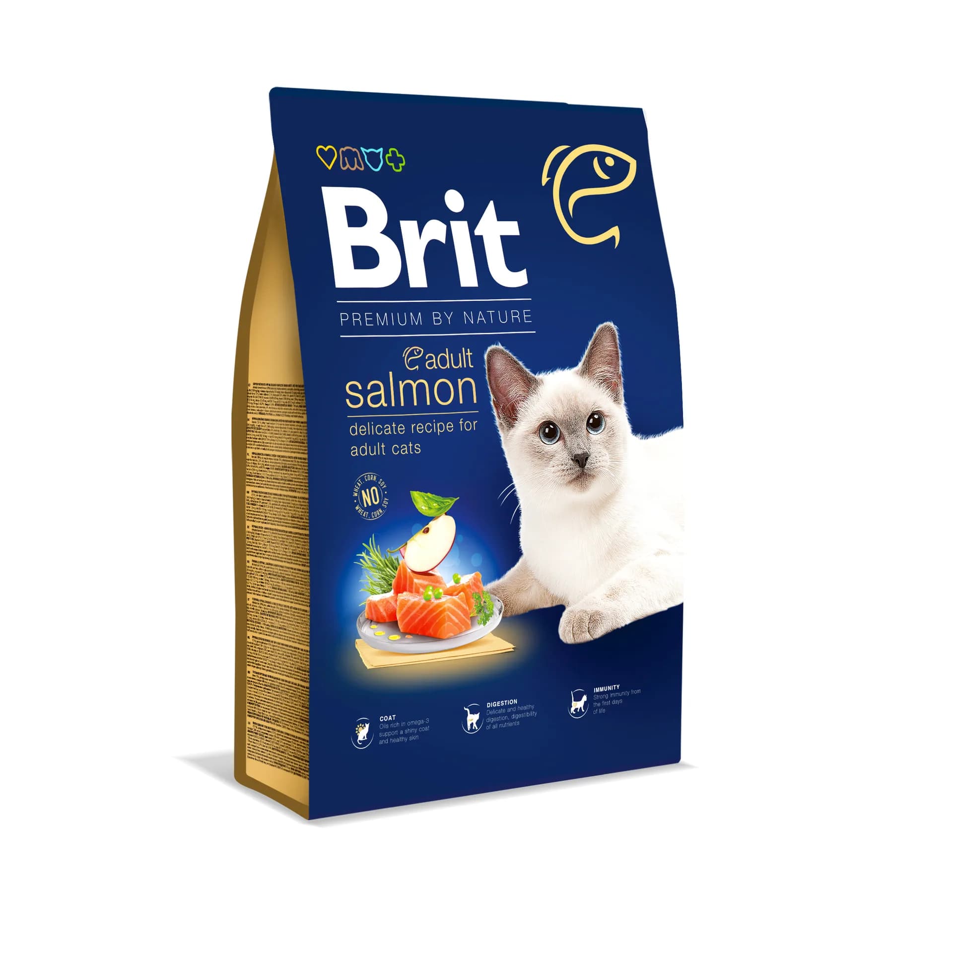 Brit Premium Cat Adult Salmon 0,3/0,8/1,5/8 kg 1,5 kg