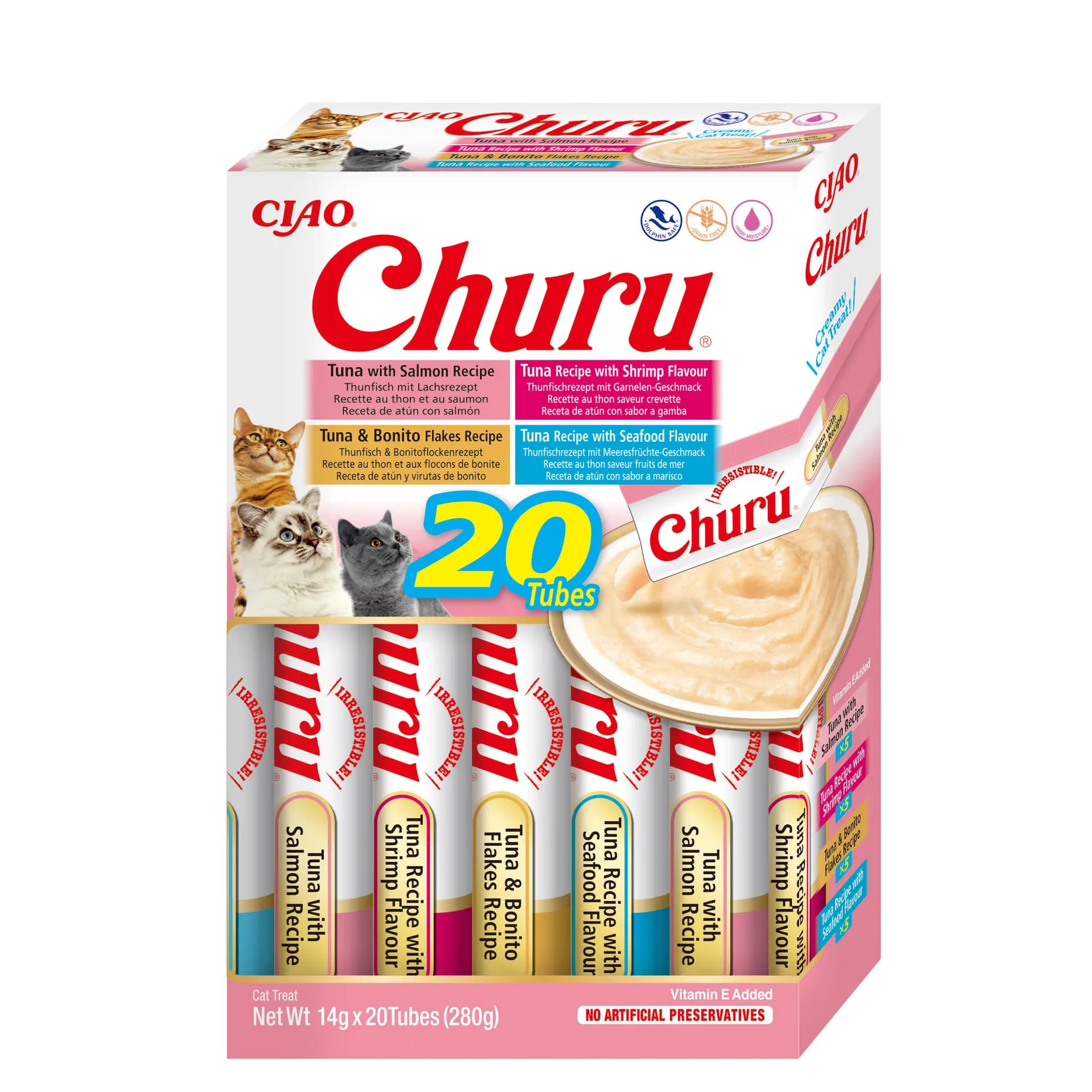 INABA CAT CHURU VARIETIES SEAFOOD 20 × 14 g (280 g)