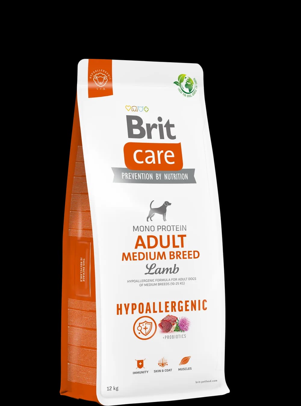 Brit Care Dog Hypoallergenic Adult Medium Breed karma sucha z jagnięciną i ryżem dla dorosłych psów średnich ras
