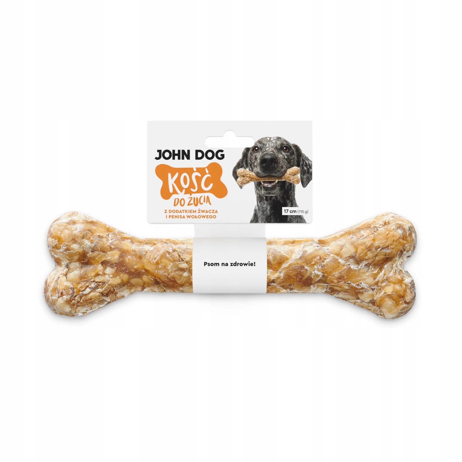 SMAKOŁYKI John Dog Kość do żucia ze żwaczem i penisem wołowym J/S 17 cm 1 szt