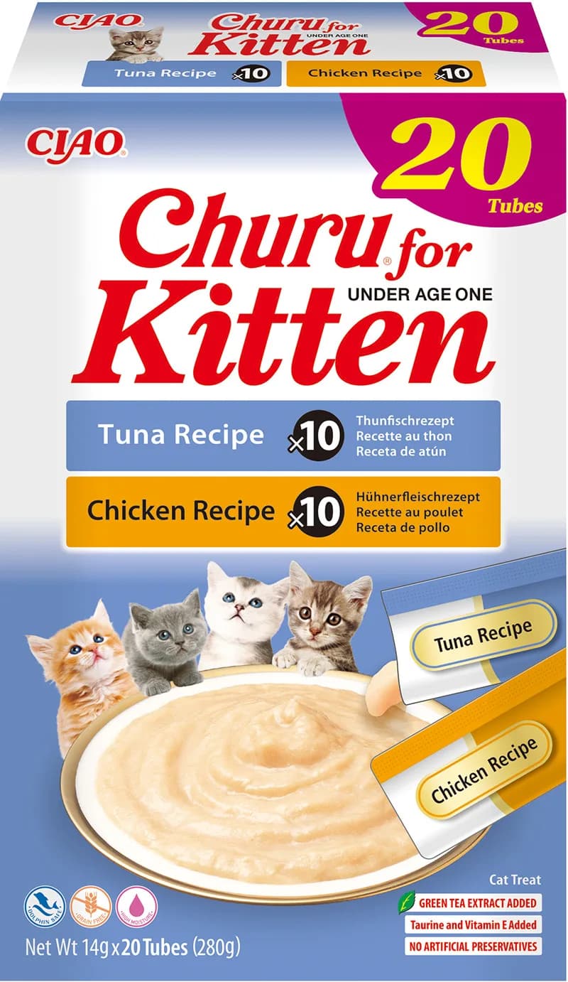 INABA CHURU KITTEN Tuńczyk i Kurczak dla Kociąt 20 × 14 g
