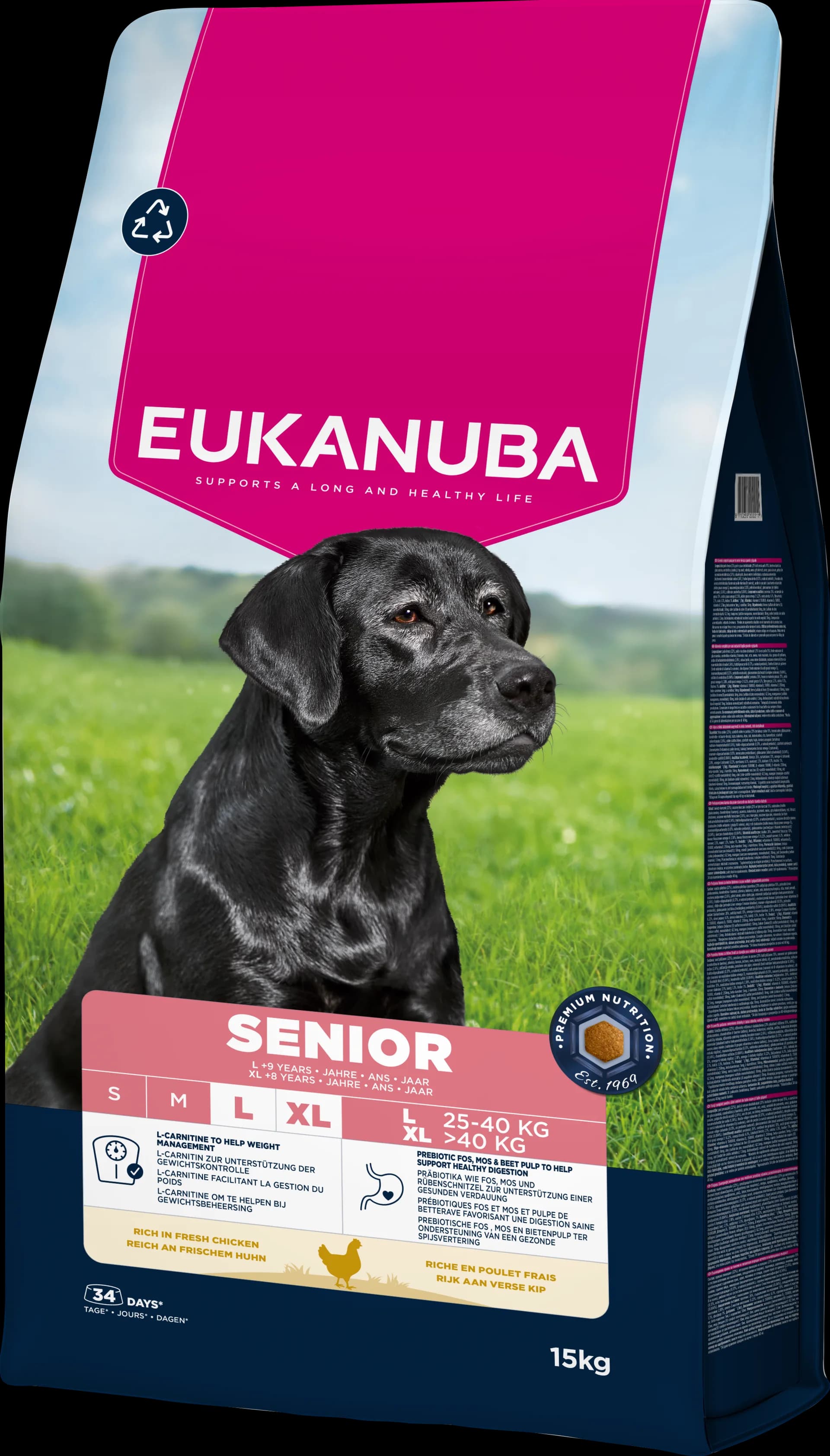 Eukanuba Life Care Senior Large Breed karma sucha ze świeżym kurczakiem dla starszych psów dużych i olbrzymich ras