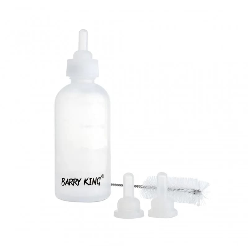 BarryKing Butelka do karmienia dla Psa i Kota, 3 smoczki + szczoteczka, 60 ml