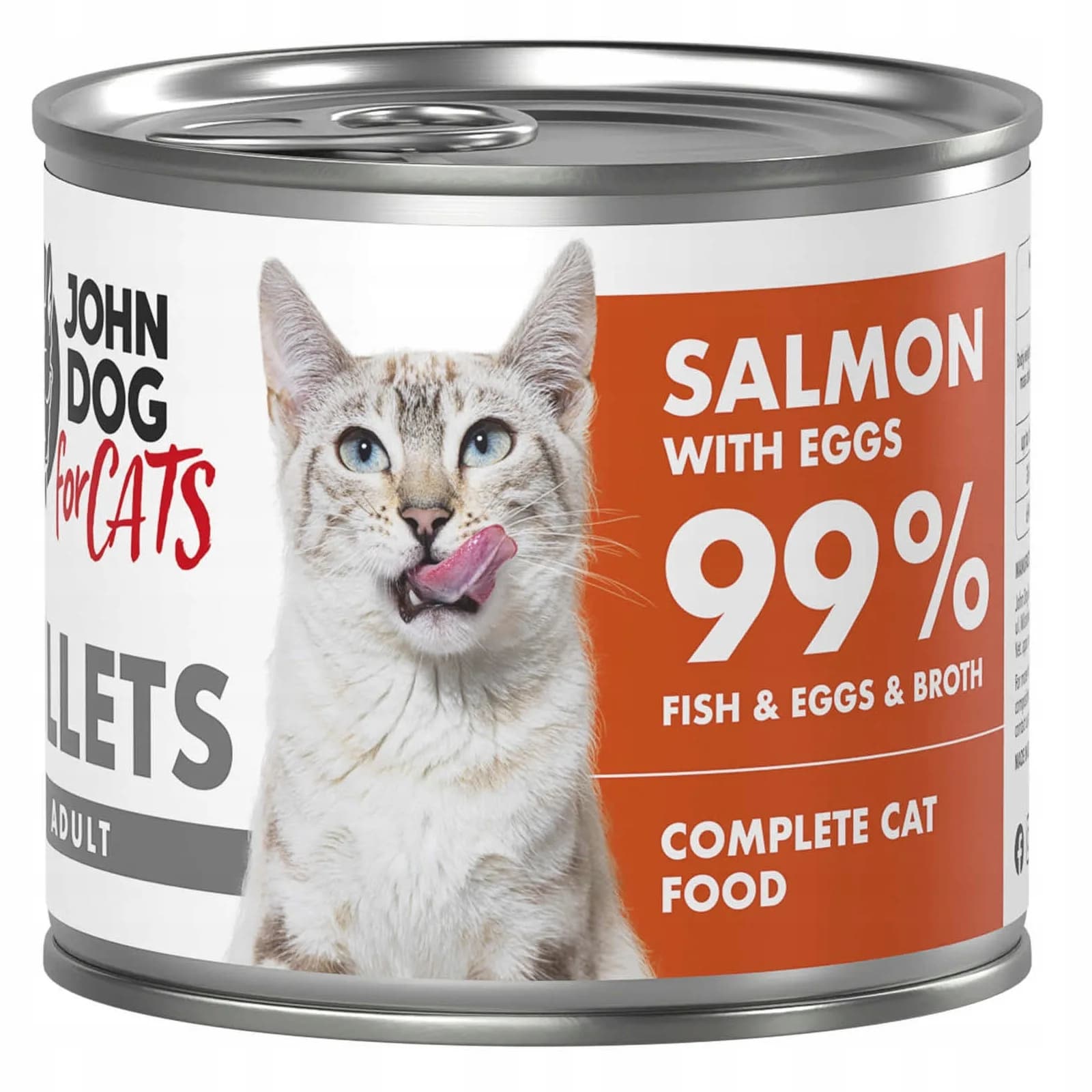 JOHN DOG FOR CATS ŁOSOŚ I JAJKA W BULIONIE MOKRA KARMA DLA KOTA 140 g