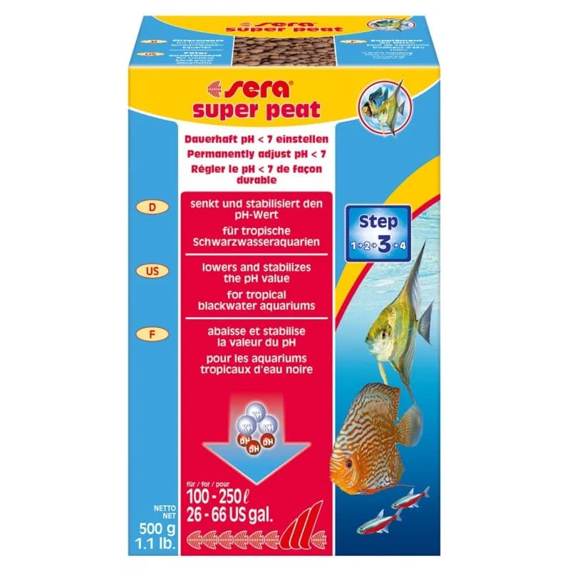 SERA Super peat - torf granulowany do akwarium  500 g
