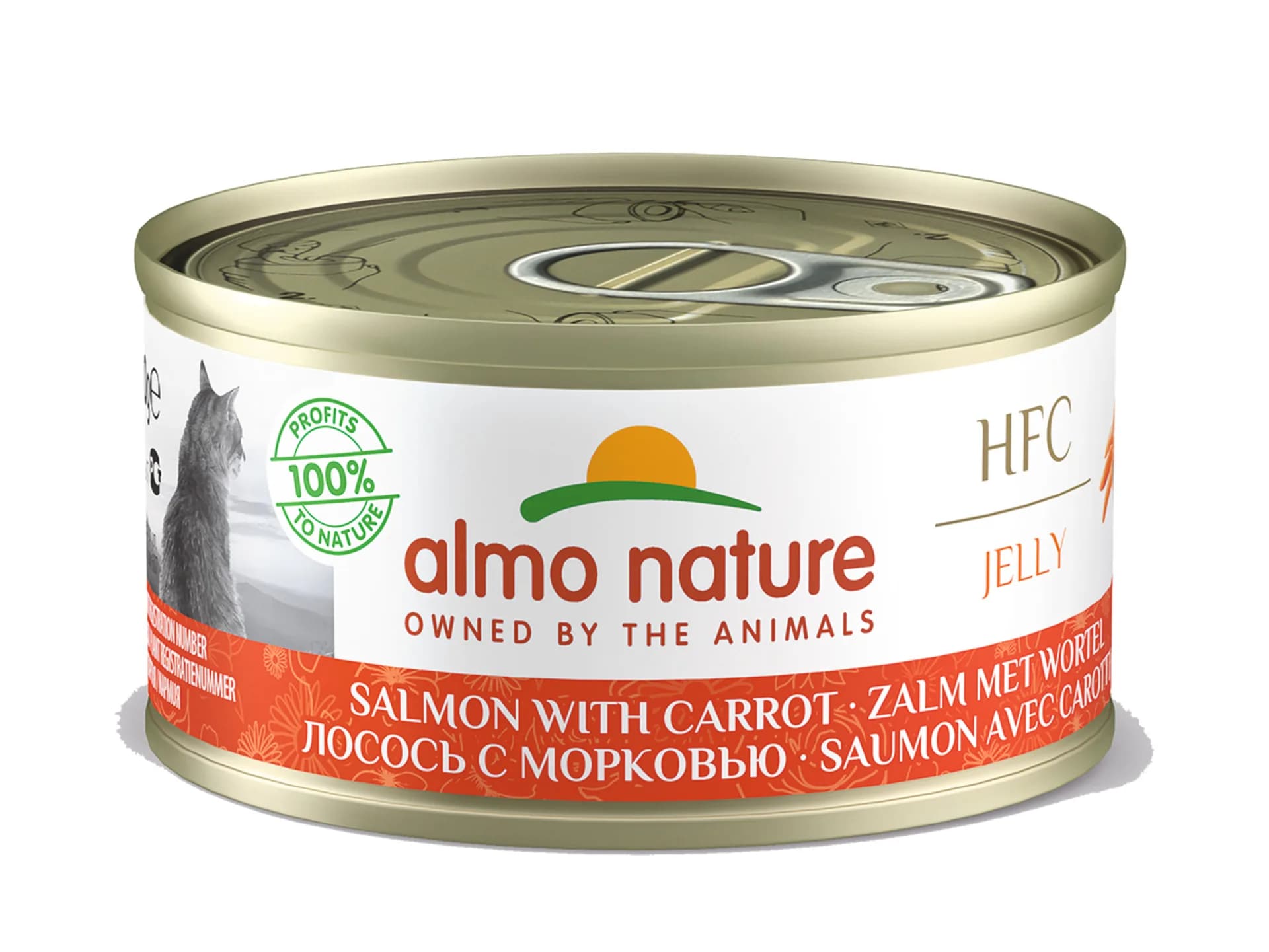 Almo Nature Puszka HFC Jelly - łosoś z marchwią w galaretce dla kota 70 g