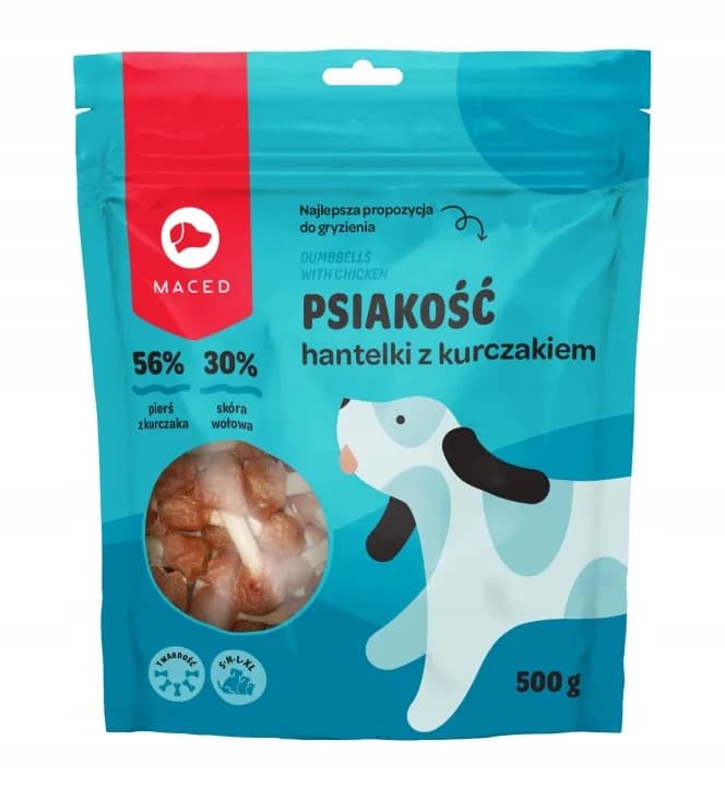 Maced Psiakość Hantelki z Kurczakiem 500 g