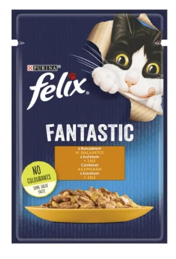 Felix Fantastic karma mokra z kurczakiem w galaretce dla dorosłych kotów 85 g