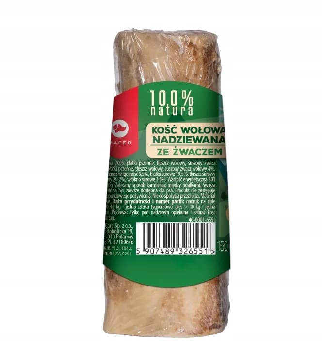 Maced 100% Natura Kość Nadziewana ze Żwaczem 150g