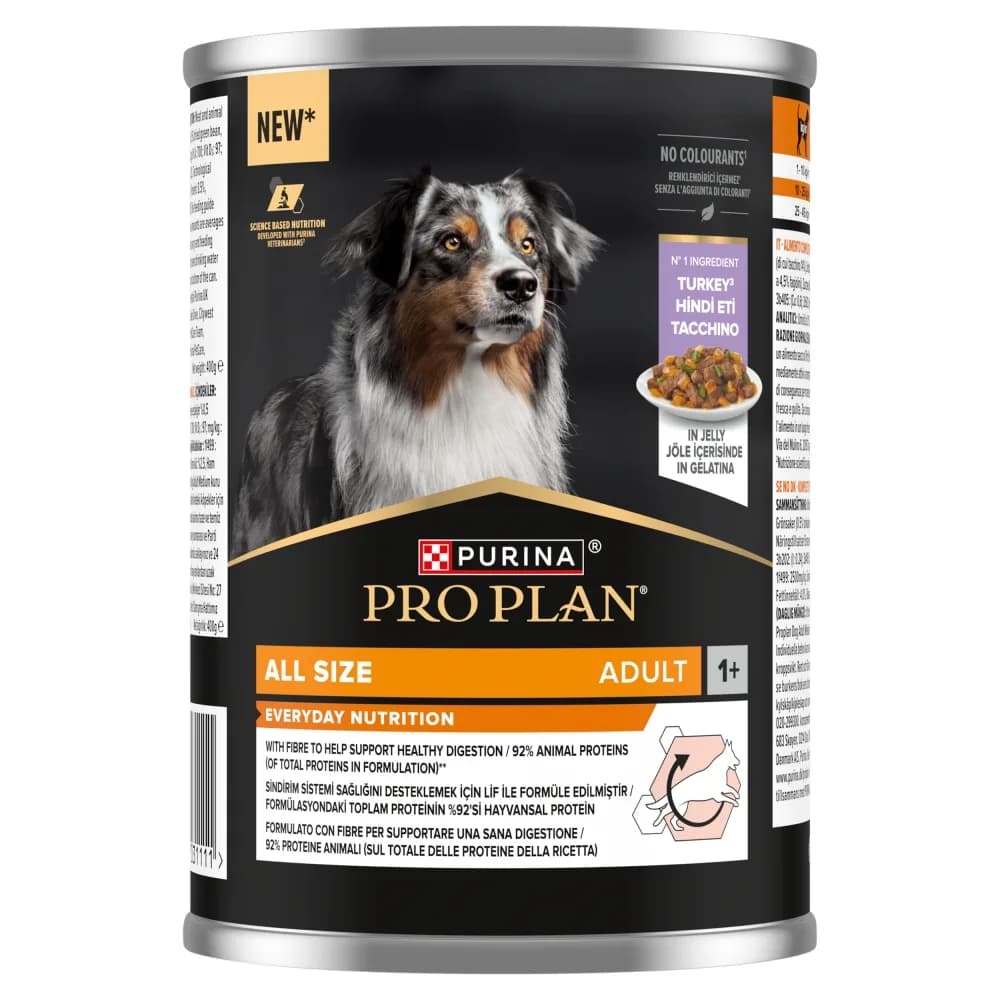 Purina Pro Plan Everyday Nutrition All Size Adult - karma mokra bogata w indyka w galaretce dla dorosłych psów 400 g
