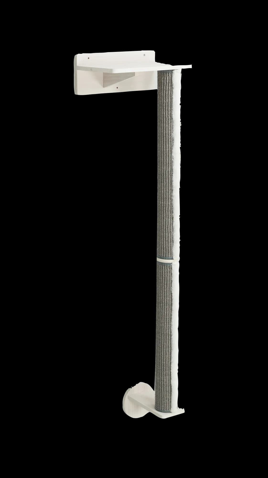 Trixie Zestaw ścienny słupek z uchwytami biały/szary 35 × 130 × 25 cm