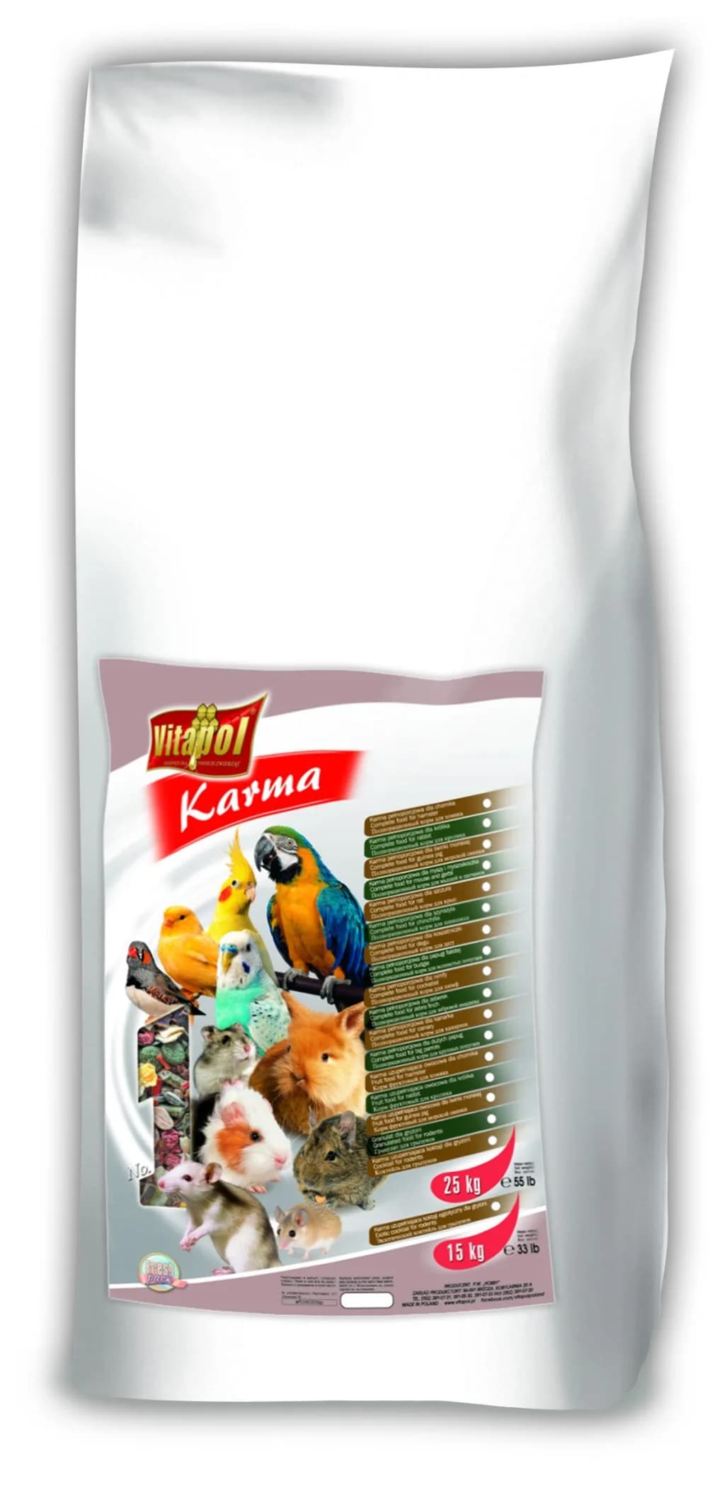 Vitapol Karma pełnoporcjowa dla nimfy - różna waga 20 kg