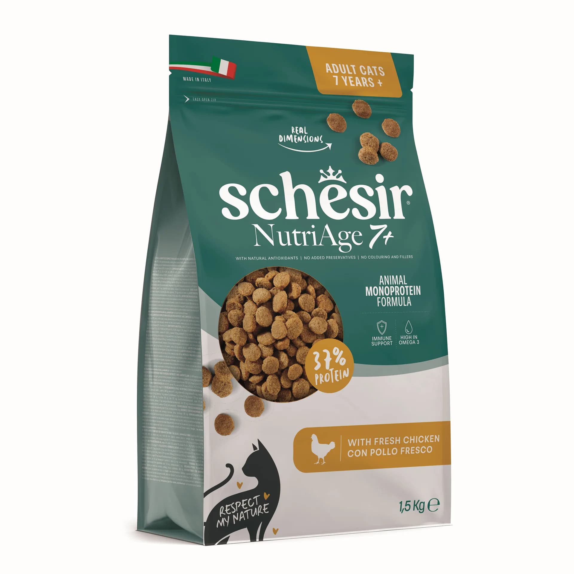Animal Monoprotein Formula Nutriage 7+ karma sucha dla kotów pow. 7 roku życia kurczak