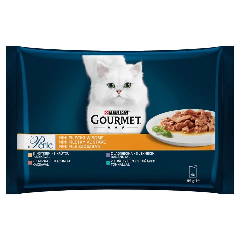 Gourmet Perle Karma dla kotów kolekcja mini filecików w sosie 340 g 4 × 85 g