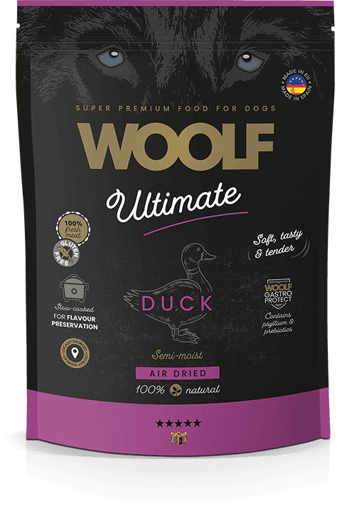 WOOLF ULTIMATE DUCK FOR ADULT DOG Karma Półwilgotna z Kaczką, Indykiem i Rybą dla dorosłych Psów 1 kg
