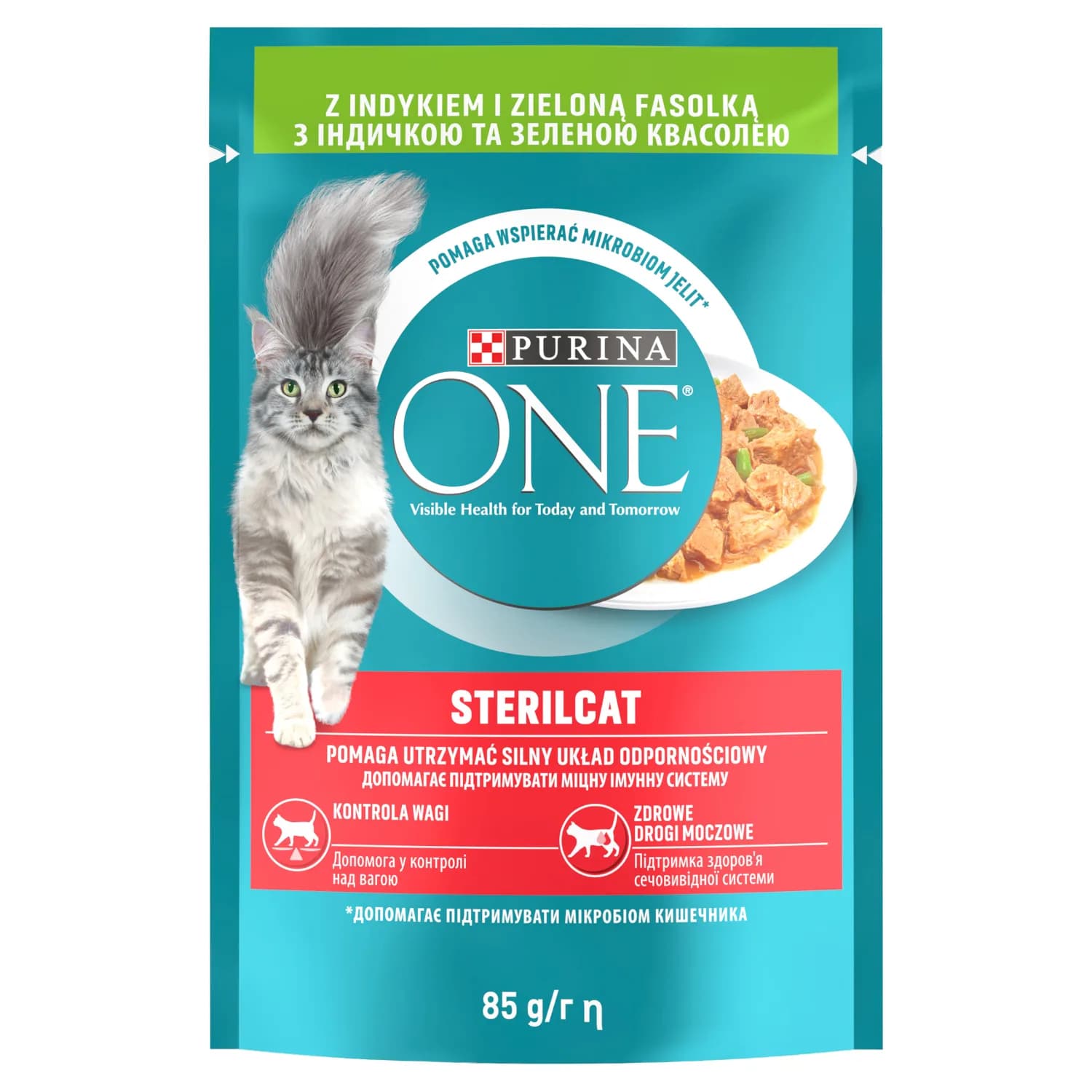 Purina ONE STERILCAT Indyk z zieloną fasolą dla kotów sterylizowanych 85 g