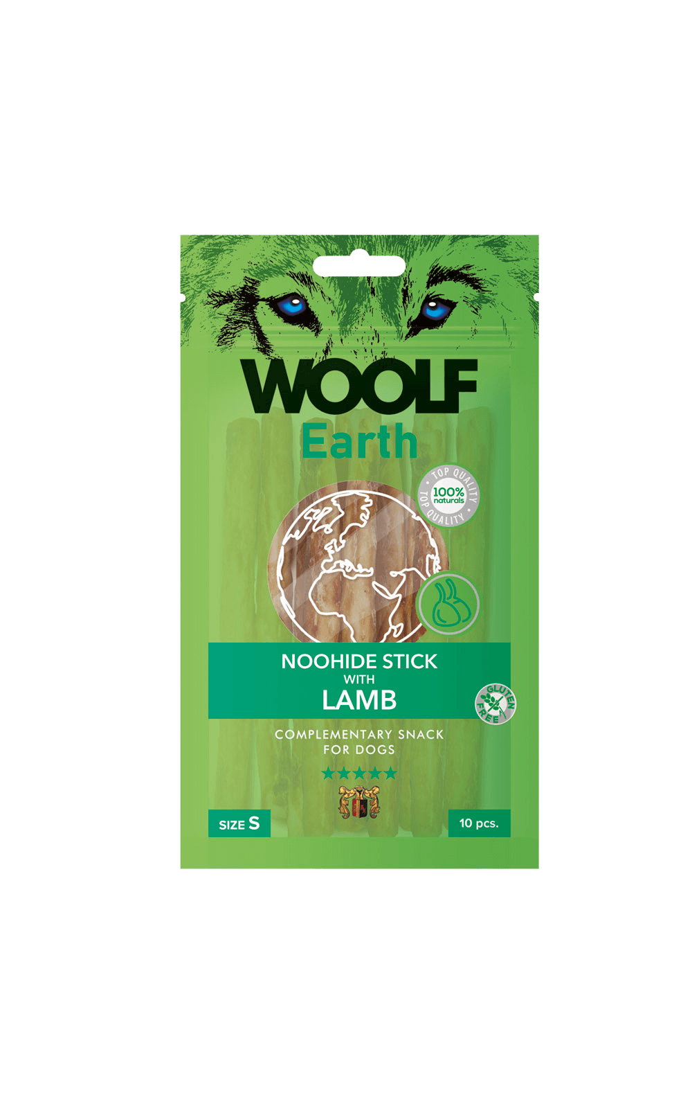 WOOLF EARTH NOOHIDE WITH LAMB Gryzak kolagenowy dla Psa