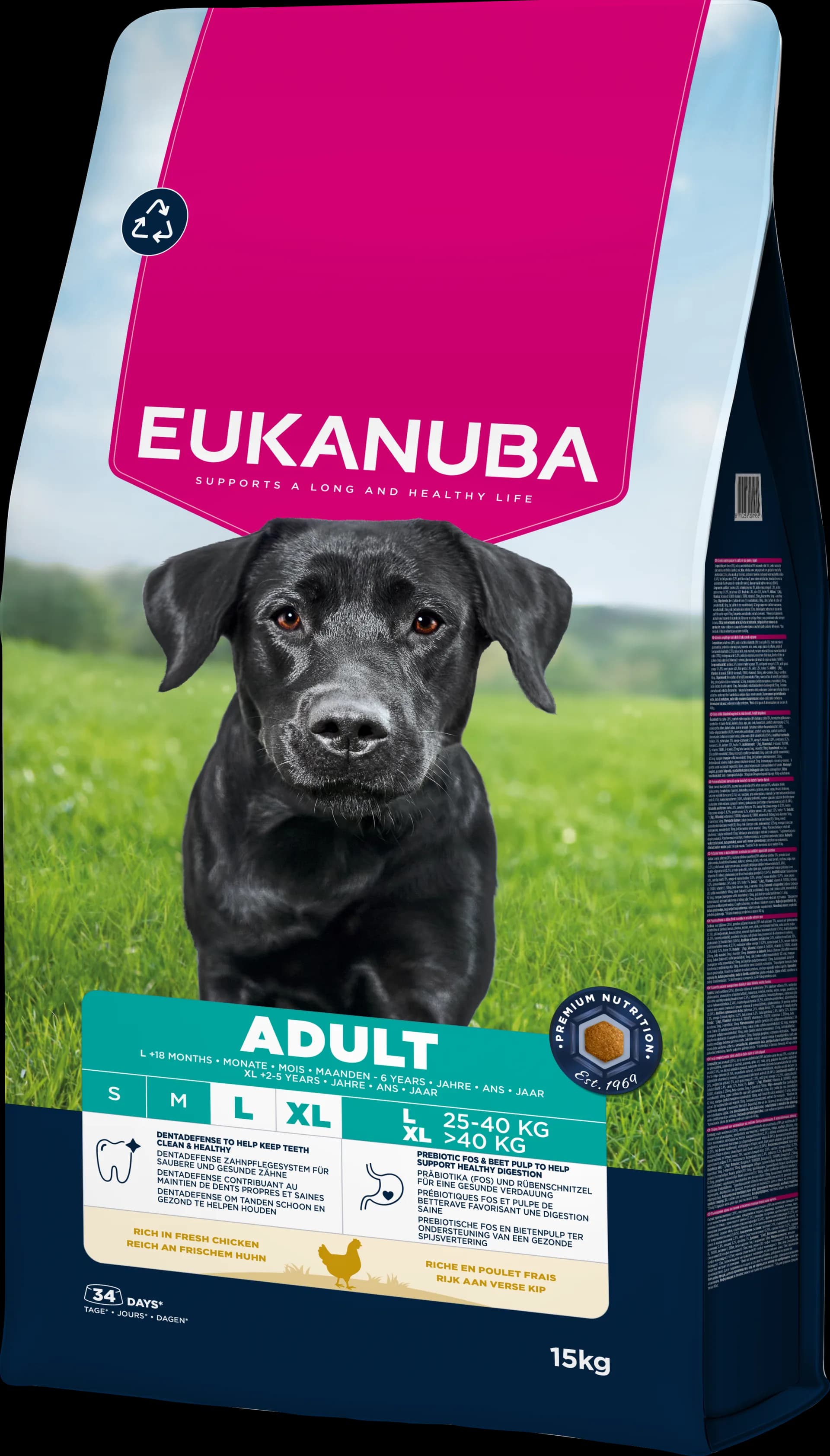 Eukanuba dog life care adult sucha karma dla dorosłych psów dużych ras kurczak 15 kg