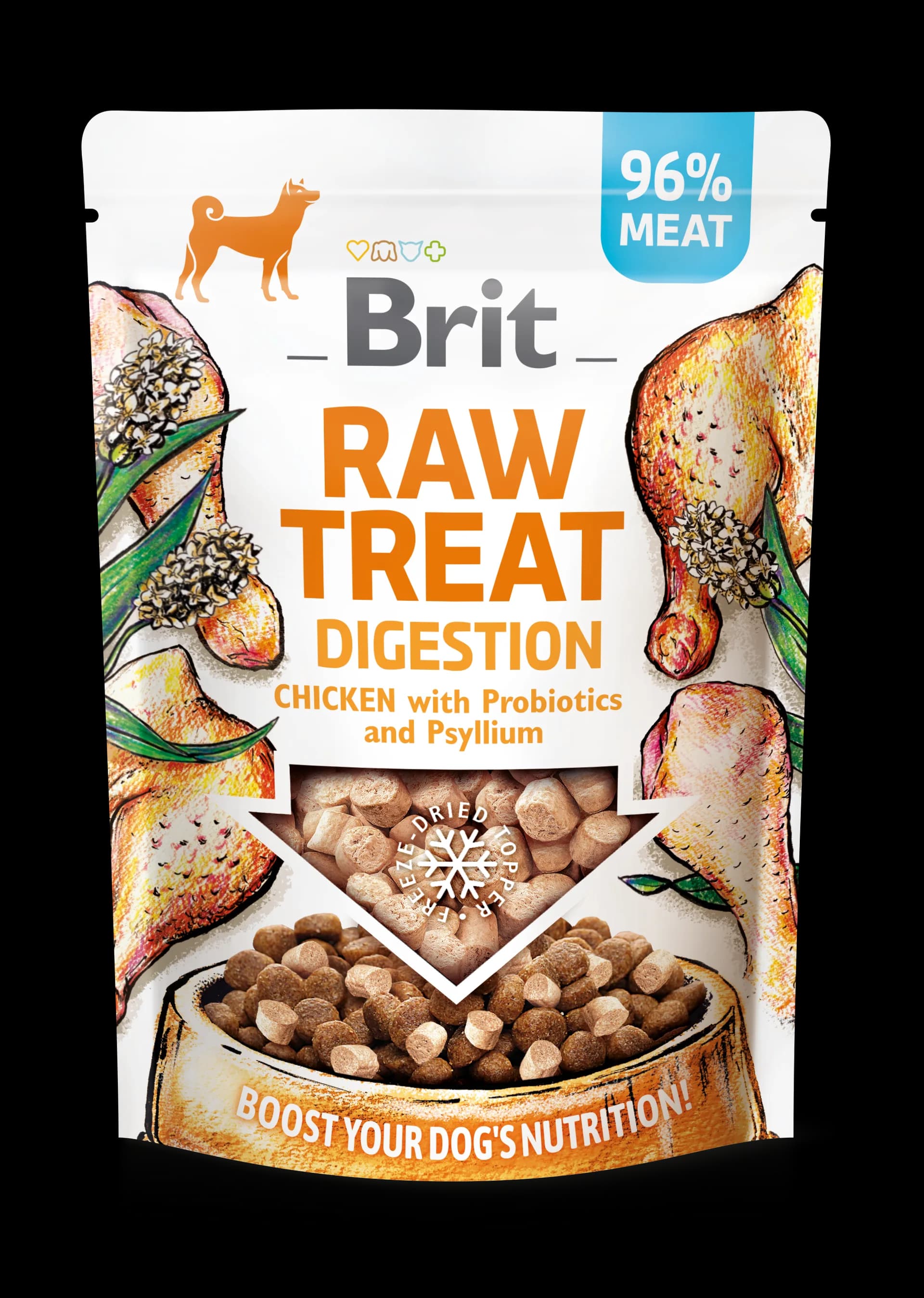 Brit Raw Treat Digestion Chicken with Psyllium przysmak dla psów 40 g
